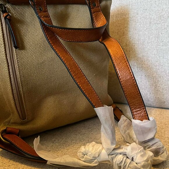 Simply Noelle Canvas Backpack Adjustable Straps NWOT